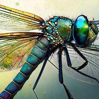 Fluttering Colors of a Dragonfly
