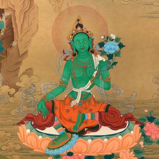 Green Tara Enlightenment Thangka