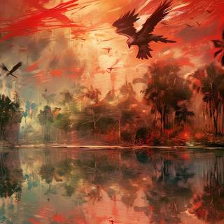 Serene Sunset over Tropical Waters