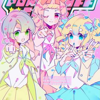 powerpuff girls fan art kawaii cute sanrio anime sailor moon pastel softcore 