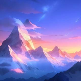 Beautiful Mountain Art Wallpaper 