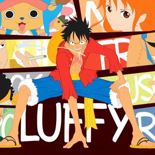 Luffy and his crew mates 