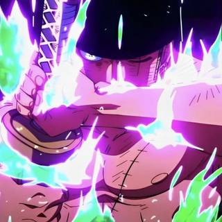 Zoro with the flames