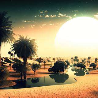 Celestial Oasis - A Heavenly Landscape