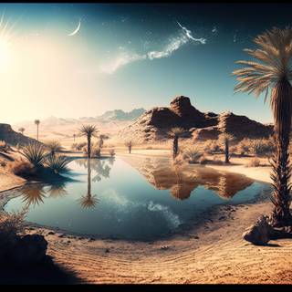 Celestial Oasis - A Heavenly Landscape