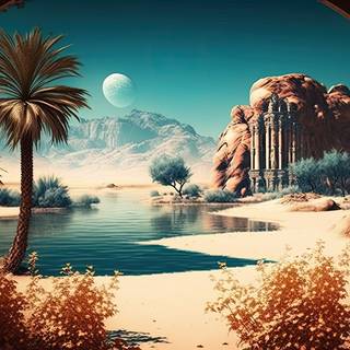 Celestial Oasis - A Heavenly Landscape