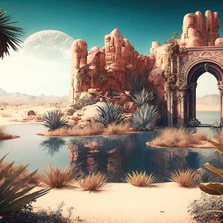 Celestial Oasis - A Heavenly Landscape