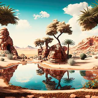 Celestial Oasis - A Heavenly Landscape