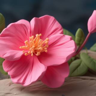 Alpine Rose made of Plasticine