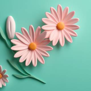 Daisy made with plasticine