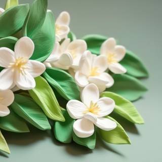 Jasmine Blooms in Plasticine