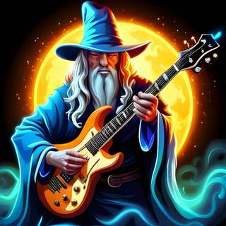 Wizard Playing the Guitar