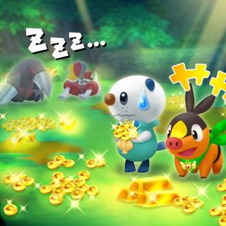 Oshawott and Tepig | Pokémon Mystery Dungeon Official Wallpaper