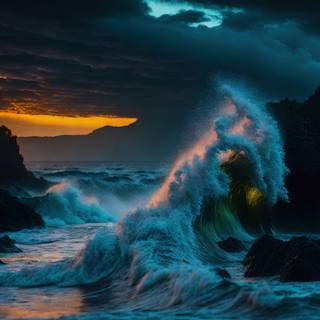 Oceanic Paradise Waves Artwork