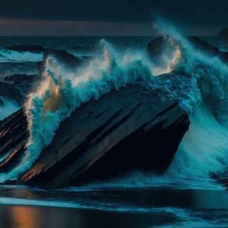 Oceanic Paradise Waves Artwork