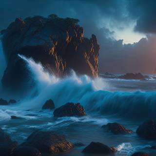 Oceanic Paradise Waves Artwork