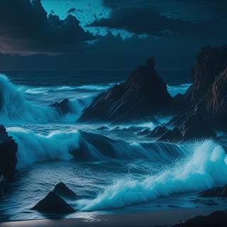 Oceanic Paradise Waves Artwork