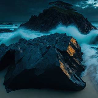 Oceanic Paradise Waves Artwork