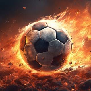 Soccer Blast: Explosive Energy HD Wallpaper