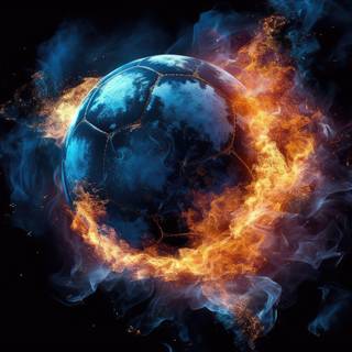 Soccer Blast: Explosive Energy HD Wallpaper