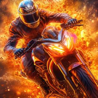 Blazing Fire Ride Artwork
