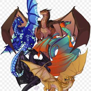 wings of fire dragonets  Clay, Sunny, Starflight, tsunami, Glory