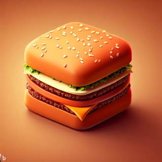 Cubed hamburger