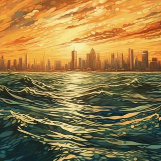 Dubai Underwater Skyline DIY Diamond Painting Kit