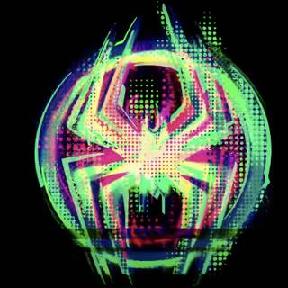 Spider Man Across the Spider Verse Glitched Logo