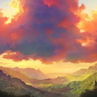 Summer Sunrise/Sunset Anime Art