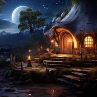 Hobbit House in the Woods