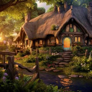Hobbit House in the Woods