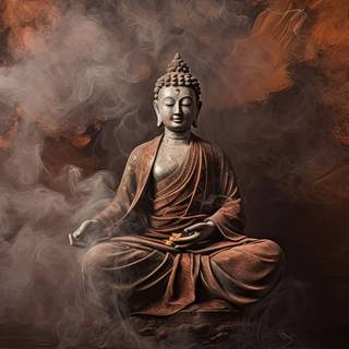 Serenity of Buddha in Smoke