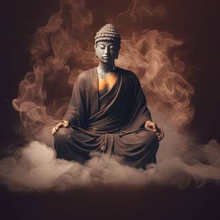 Serenity of Buddha in Smoke
