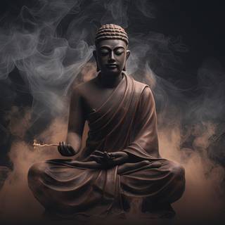 Serenity of Buddha in Smoke