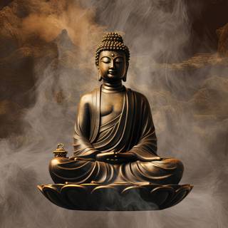 Serenity of Buddha in Smoke