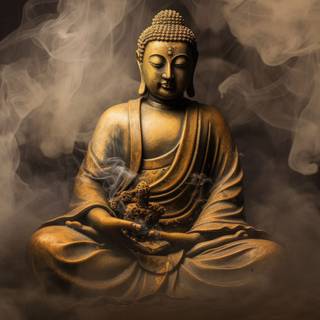 Serenity of Buddha in Smoke