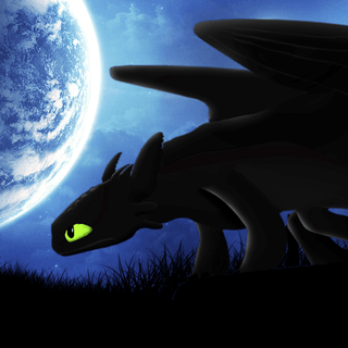 What if Toothless Went outside At night?