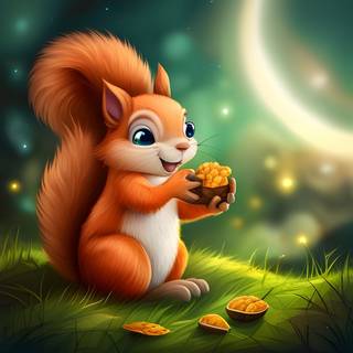 Squirrel Finds Treasure