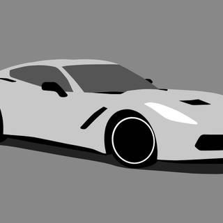 Minimalist Corvette C7 Desktop Wallpaper