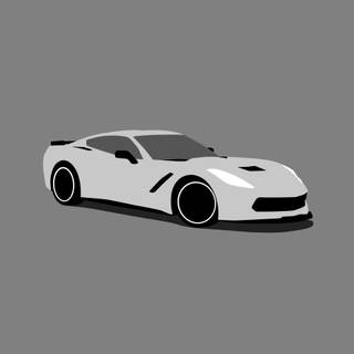 Minimalist Corvette C7 Phone Wallpaper