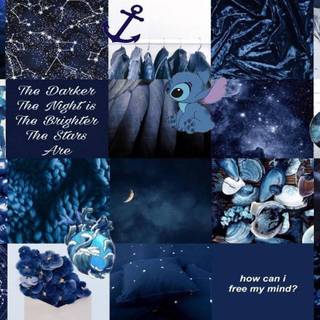 Cute Dark Blue Collage