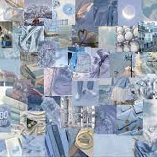 Cute Light Blue Collage