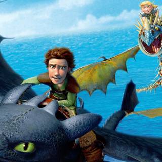 Hiccup, toothless Racing