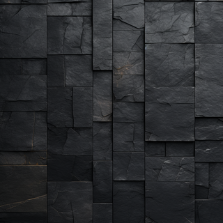 tile wall, concrete, black slate
