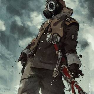 Gas mask is survival