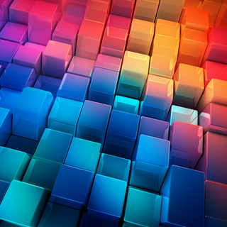 Colorful 3D cubes