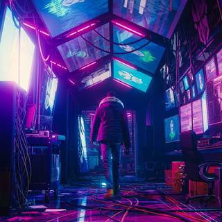 miles morales, cyberpunk, wallpaper