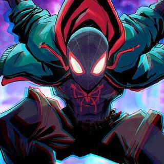 miles morales, cyberpunk, wallpaper
