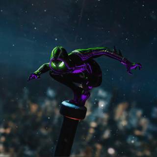 miles morales, cyberpunk, wallpaper